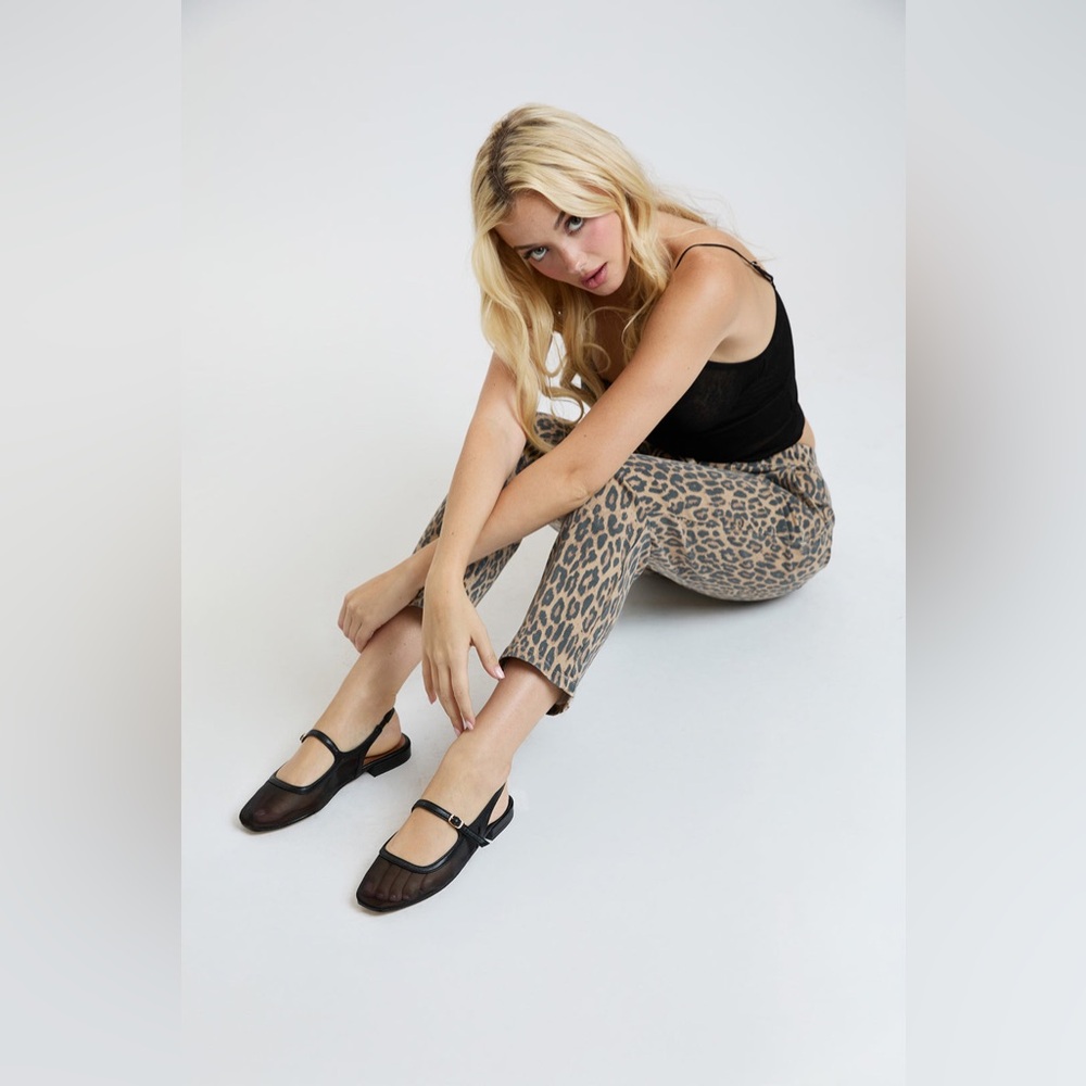 YMI Tan and Black Leopard Print Pants